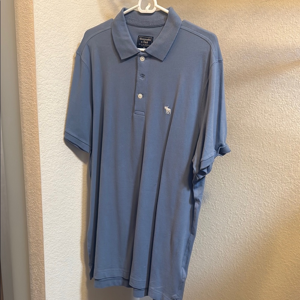 Abercrombie & Fitch Blue Polo Shirt Classic Design
